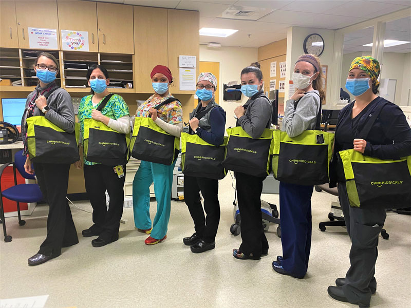 UMass Staff with Hospital Heroes Bags