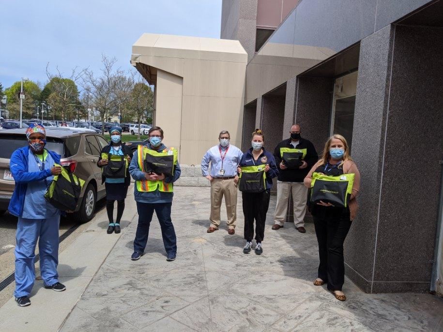 UMass Staff with Hospital Heroes Bags