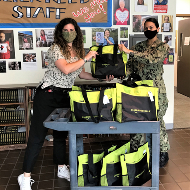 Veteran receiving duffle bag